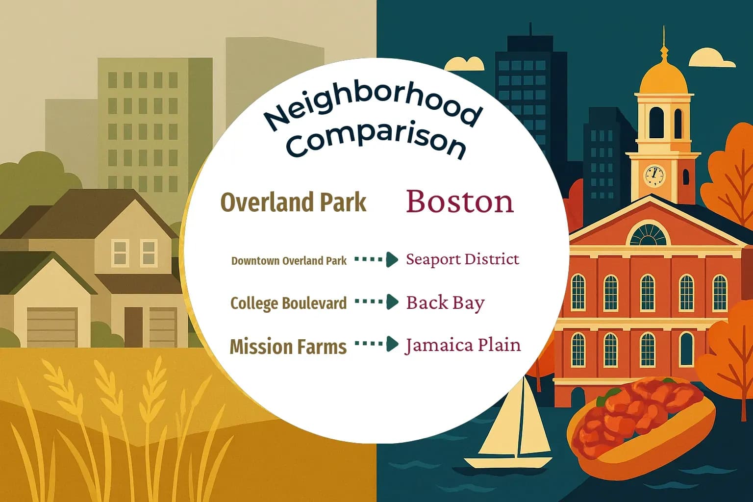 Overland Park vs Boston Neighborhood Comparison