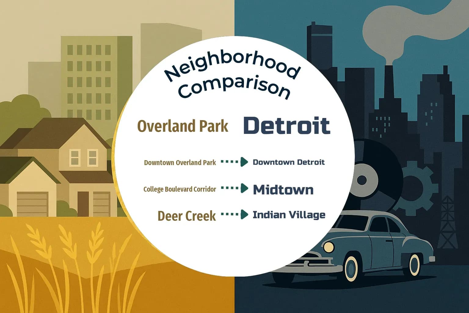 Overland Park vs Detroit Neighborhood Comparison