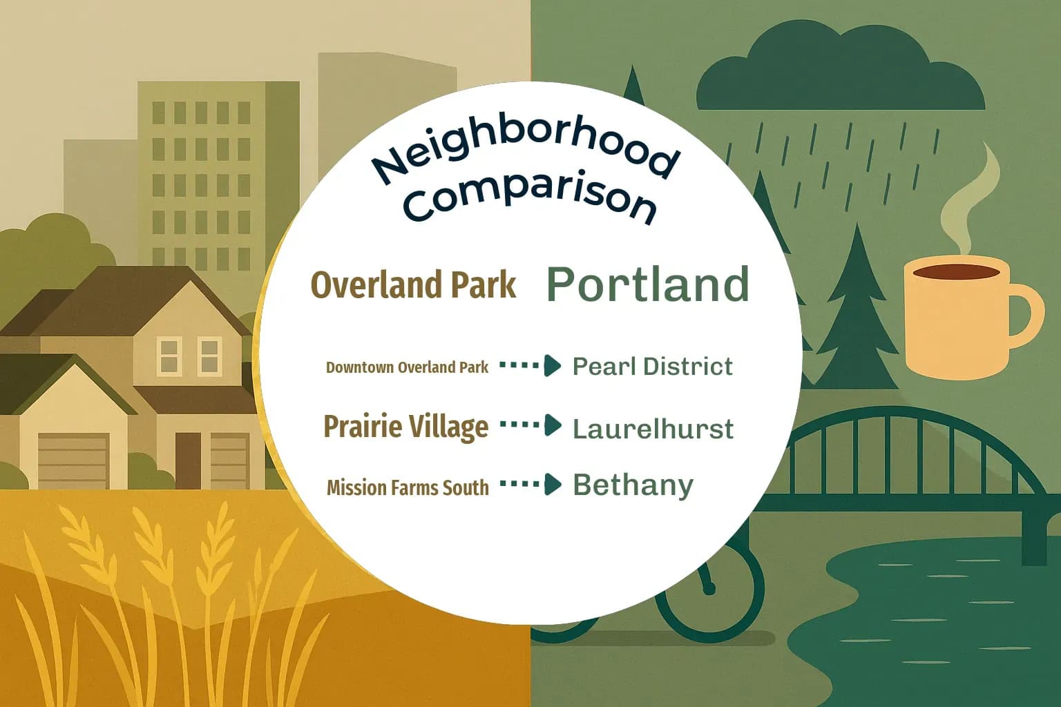 Overland Park vs Portland Neighborhood Comparison