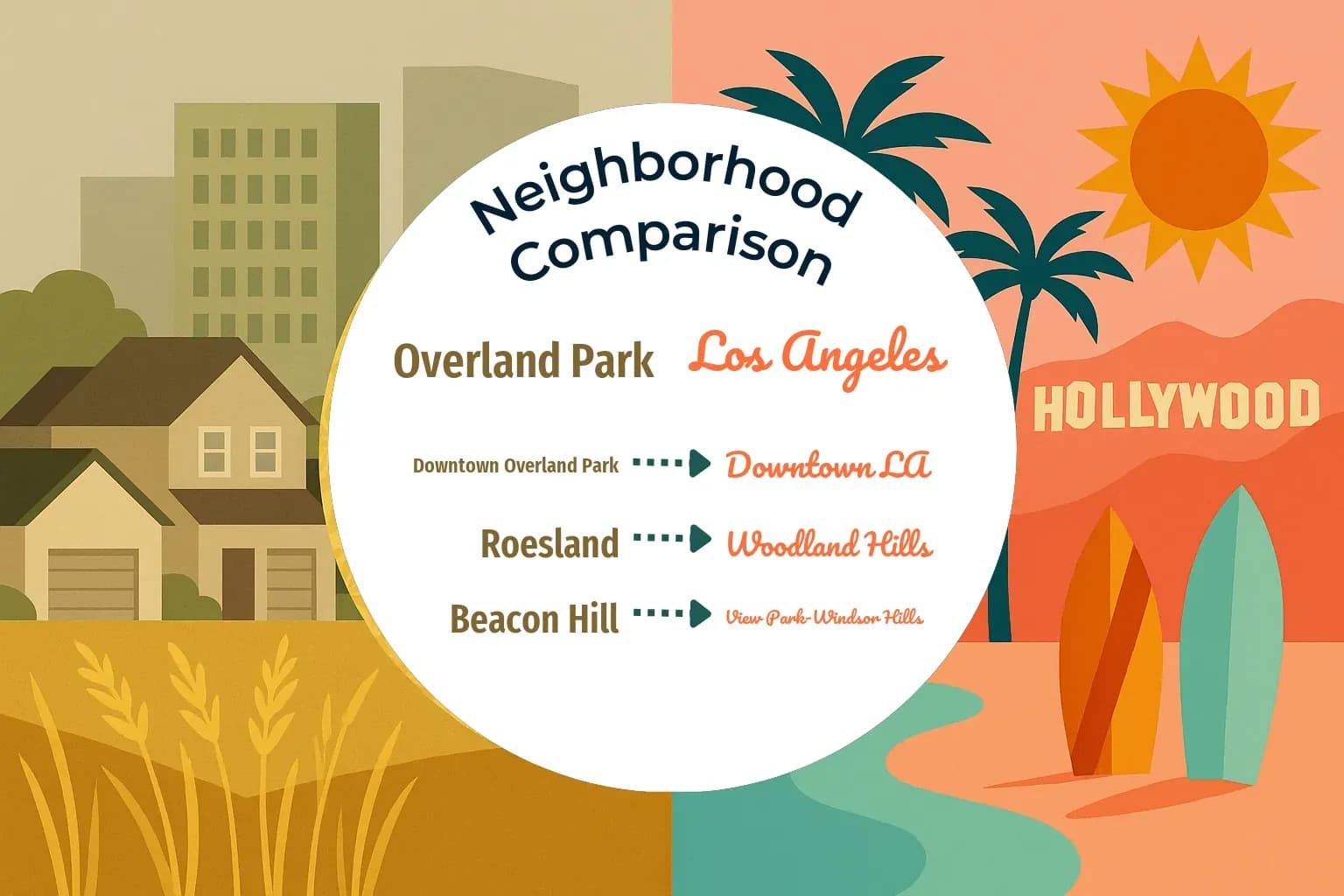 Overland Park vs Los Angeles Neighborhood Comparison