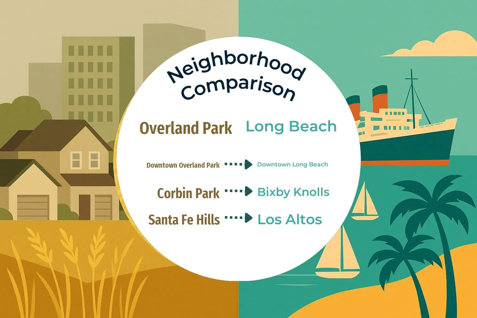 Overland Park vs Long Beach Neighborhood Comparison