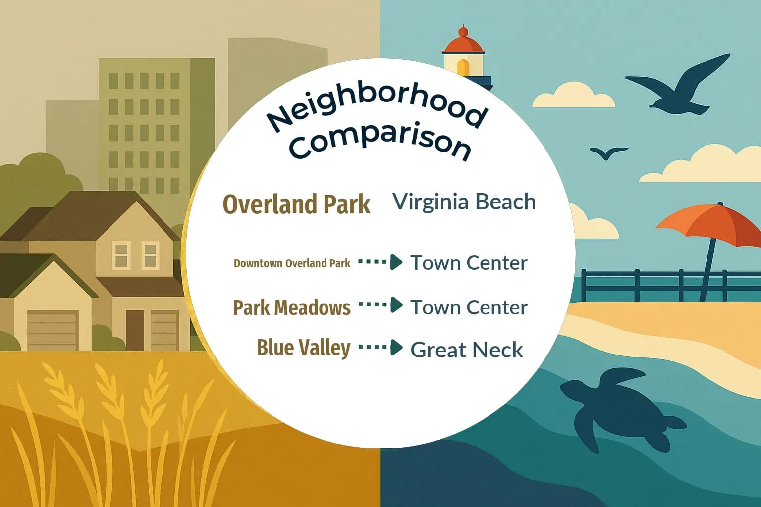 Overland Park vs Virginia Beach Neighborhood Comparison