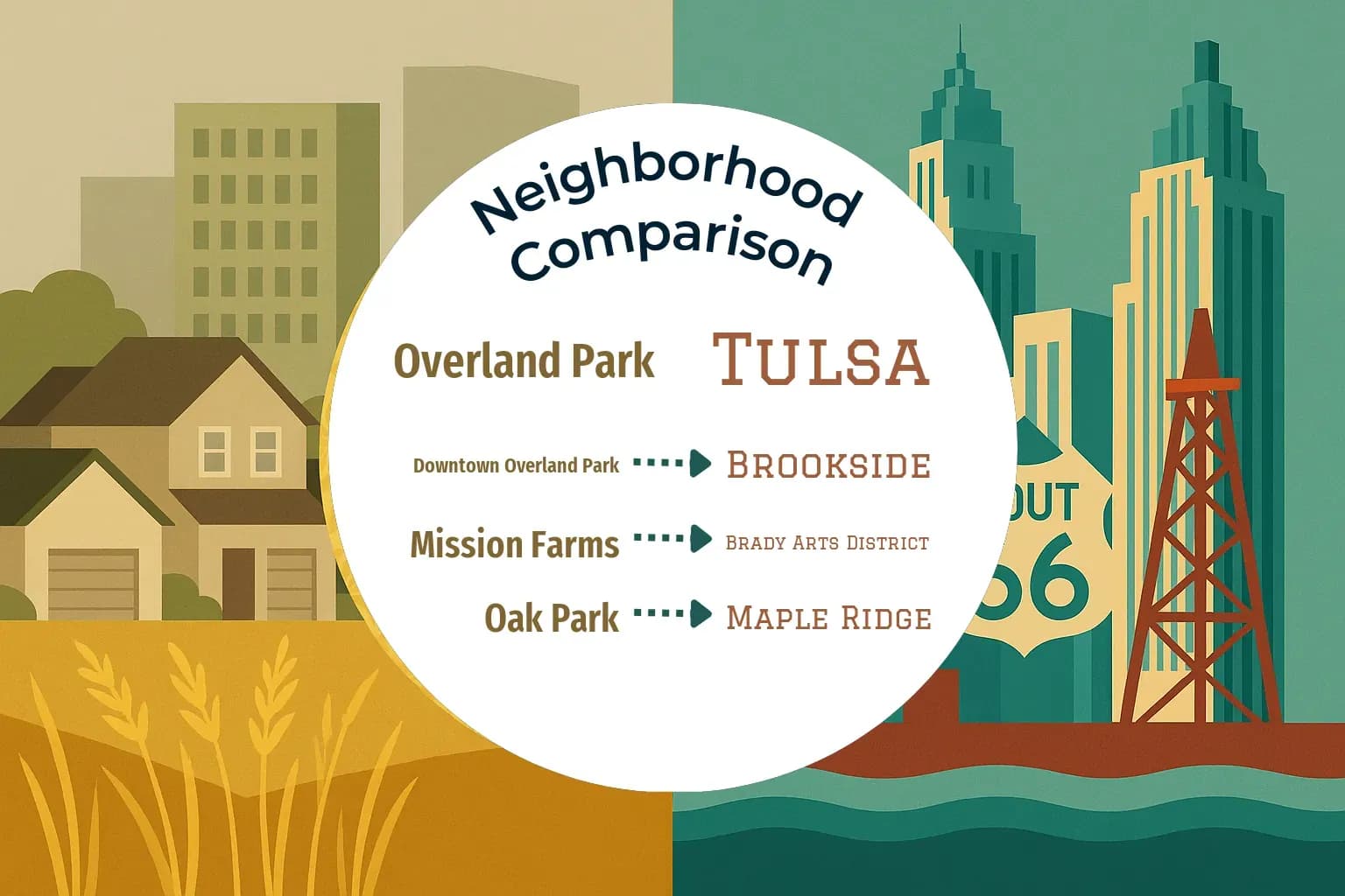 Overland Park vs Tulsa Neighborhood Comparison