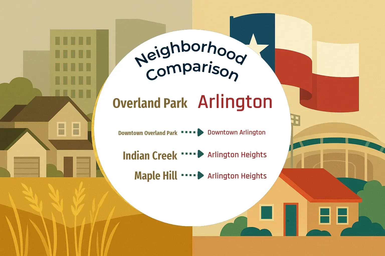 Overland Park vs Arlington Neighborhood Comparison