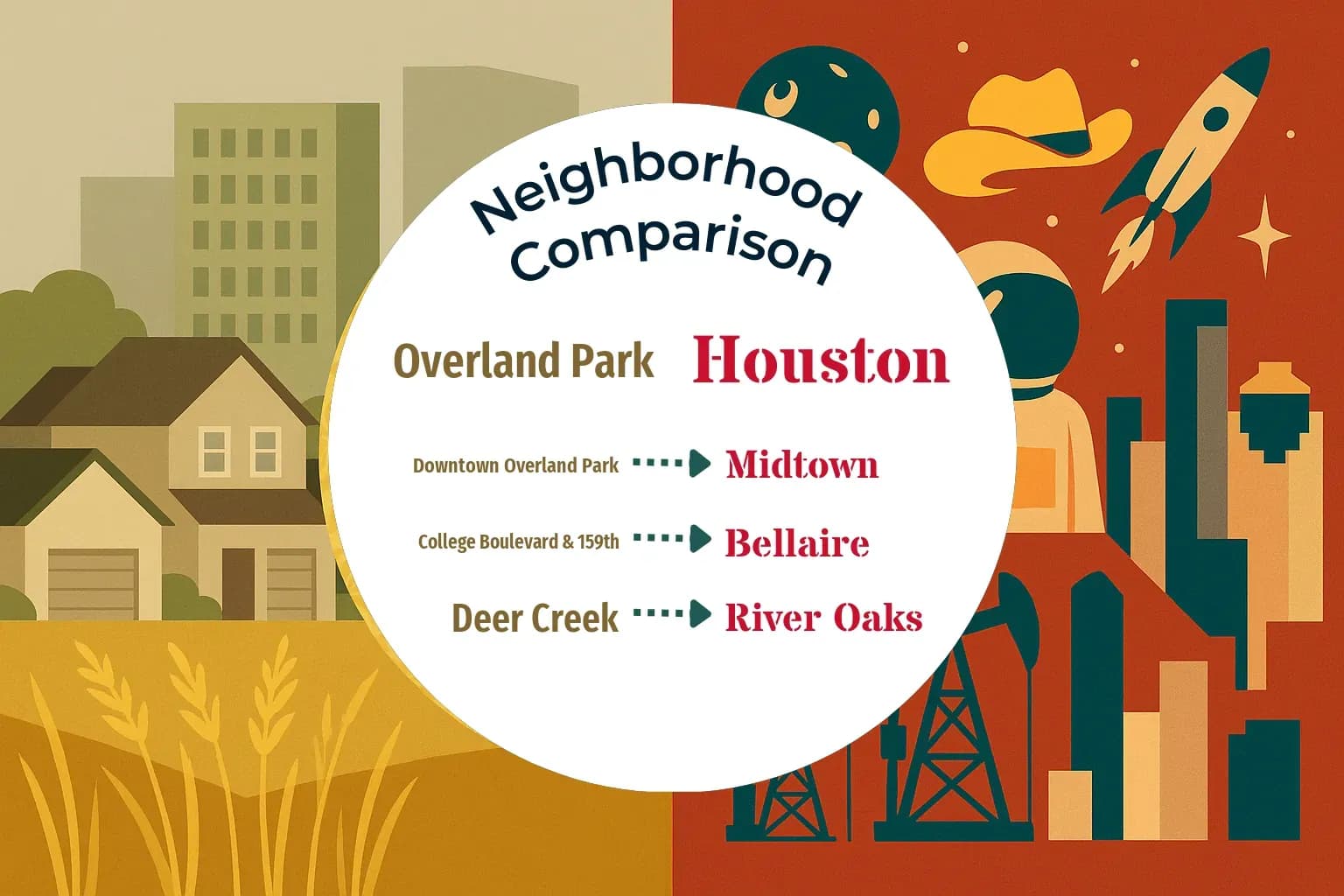 Overland Park vs Houston Neighborhood Comparison