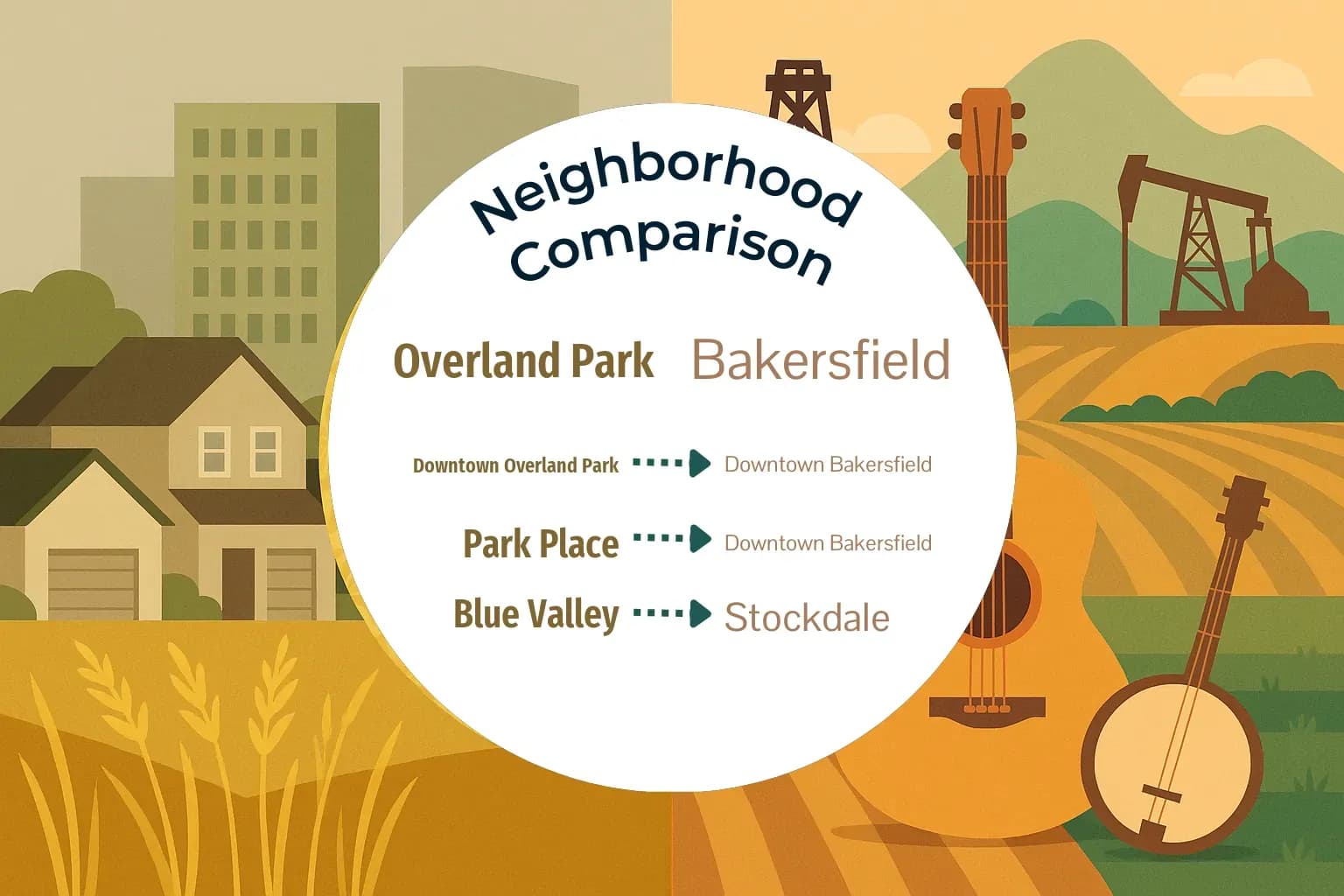 Overland Park vs Bakersfield Neighborhood Comparison