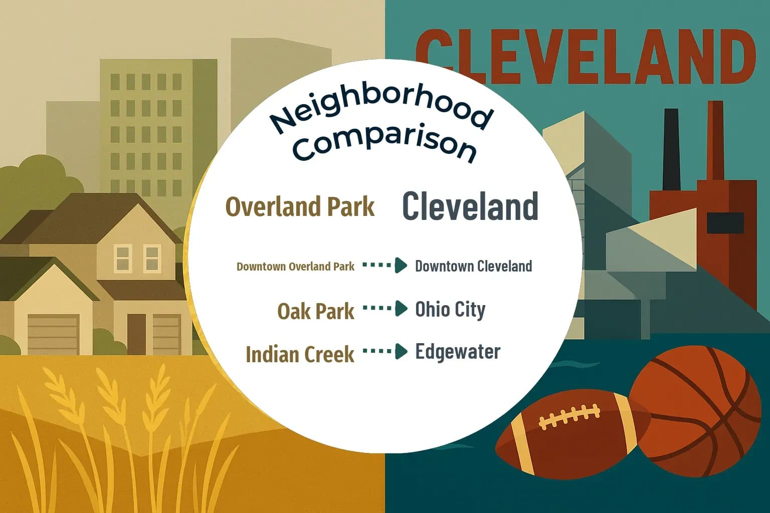 Overland Park vs Cleveland Neighborhood Comparison