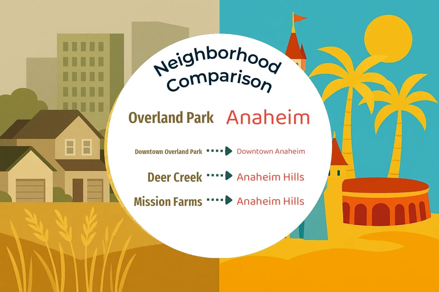 Overland Park vs Anaheim Neighborhood Comparison
