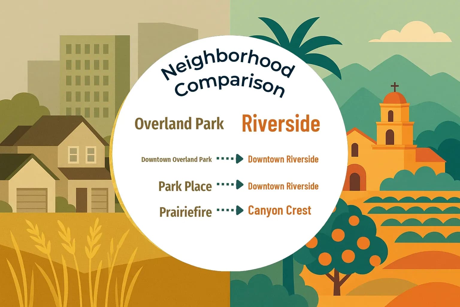 Overland Park vs Riverside Neighborhood Comparison