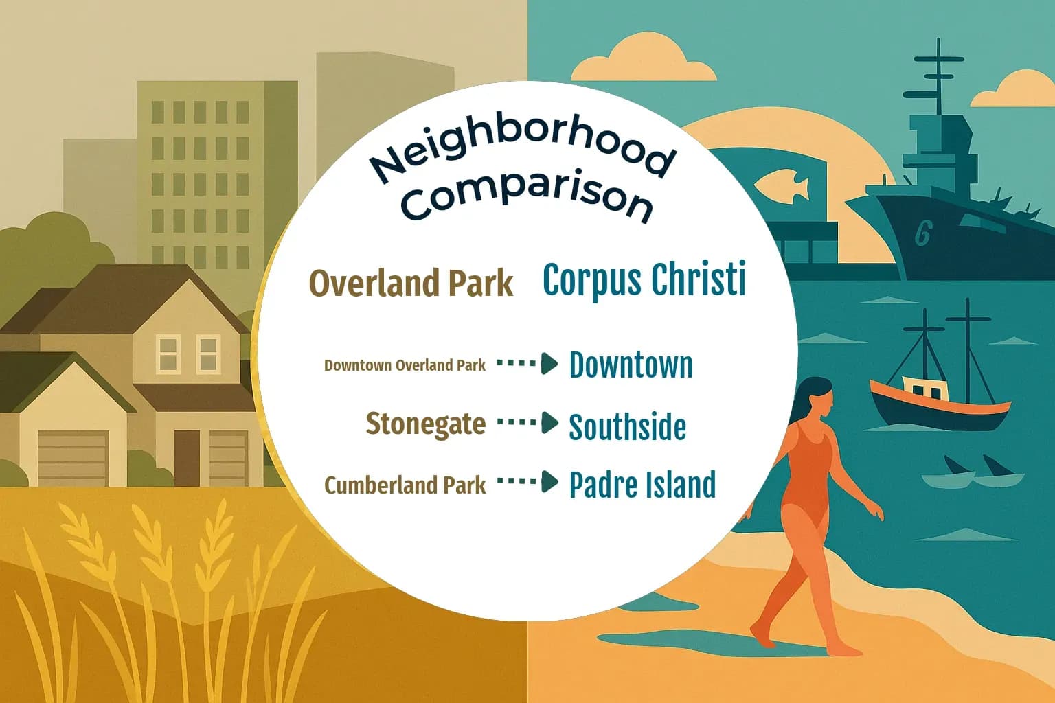 Overland Park vs Corpus Christi Neighborhood Comparison