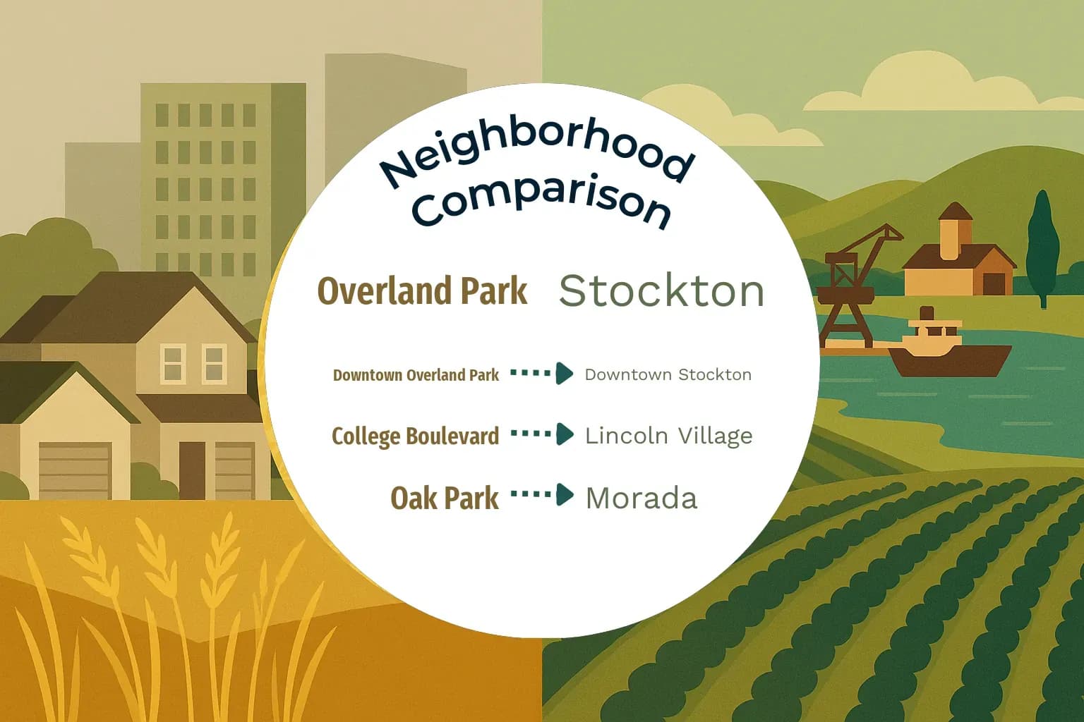 Overland Park vs Stockton Neighborhood Comparison