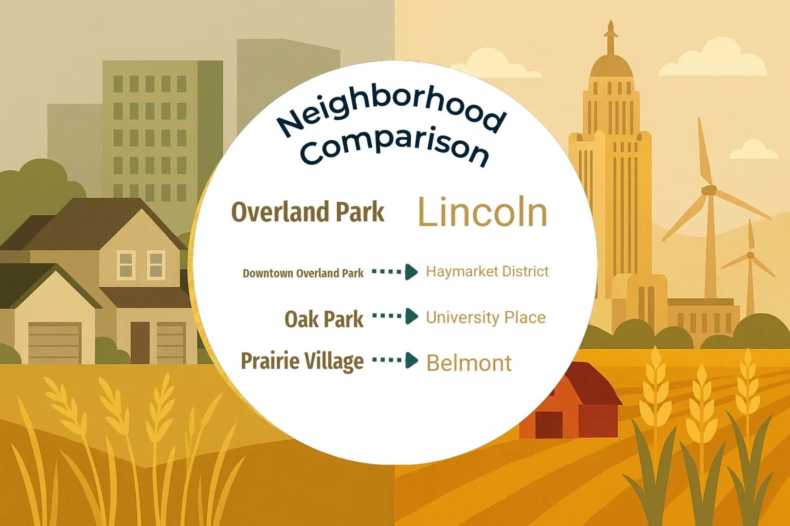 Overland Park vs Lincoln Neighborhood Comparison