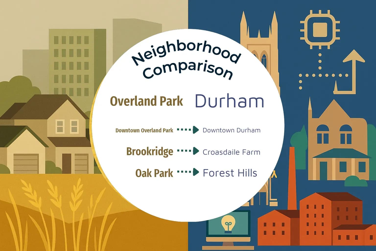 Overland Park vs Durham Neighborhood Comparison
