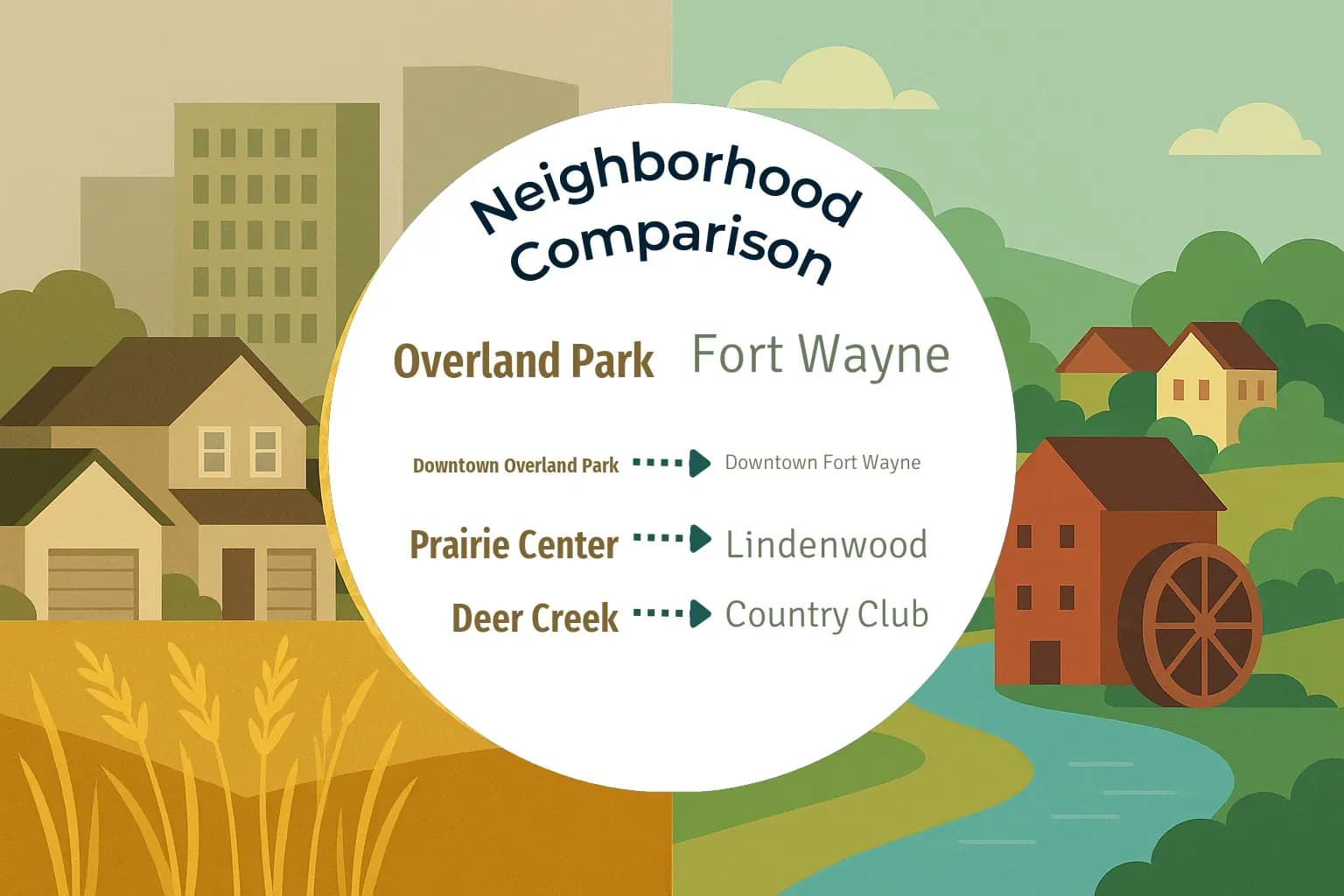 Overland Park vs Fort Wayne Neighborhood Comparison