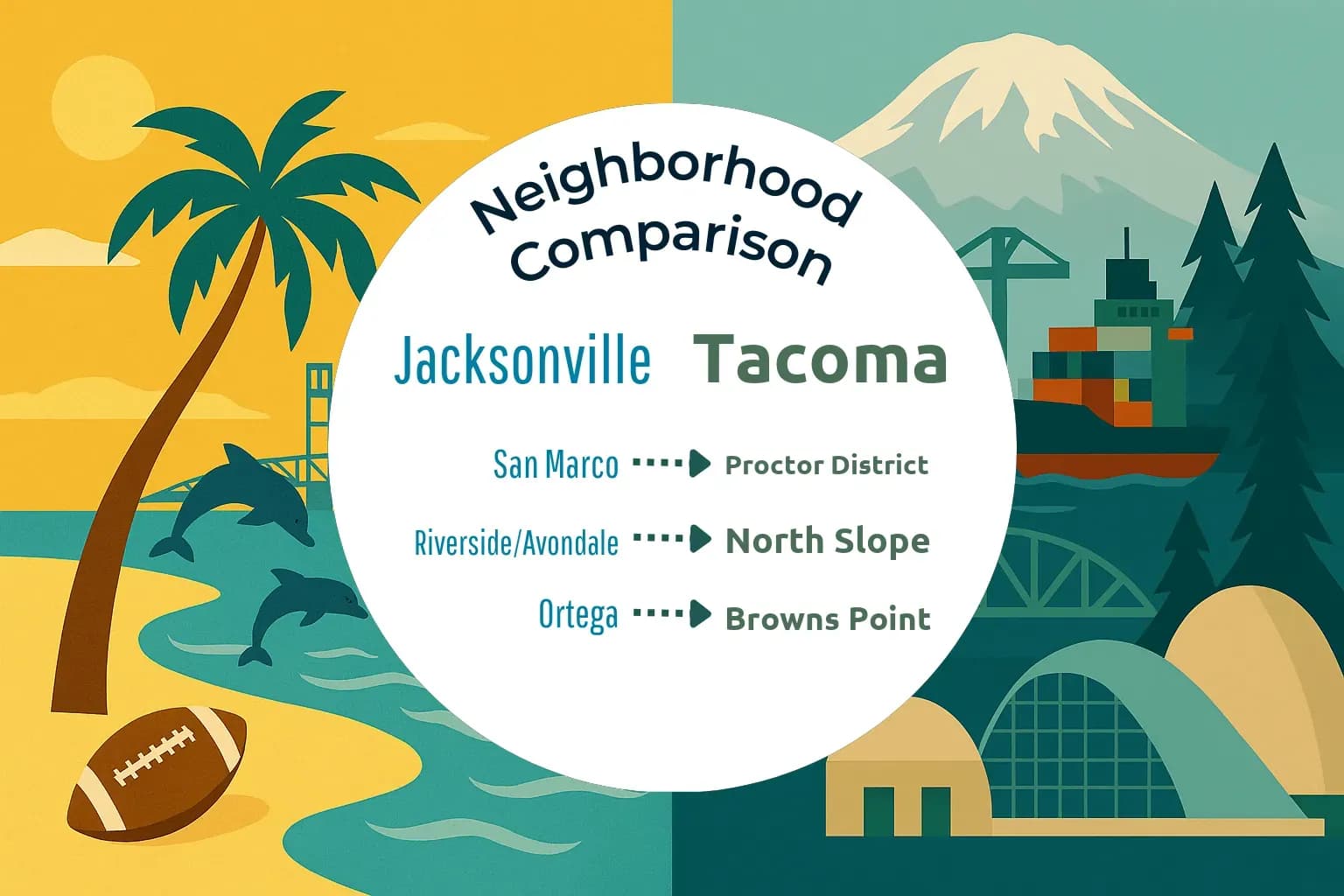 Jacksonville vs Tacoma Neighborhood Comparison