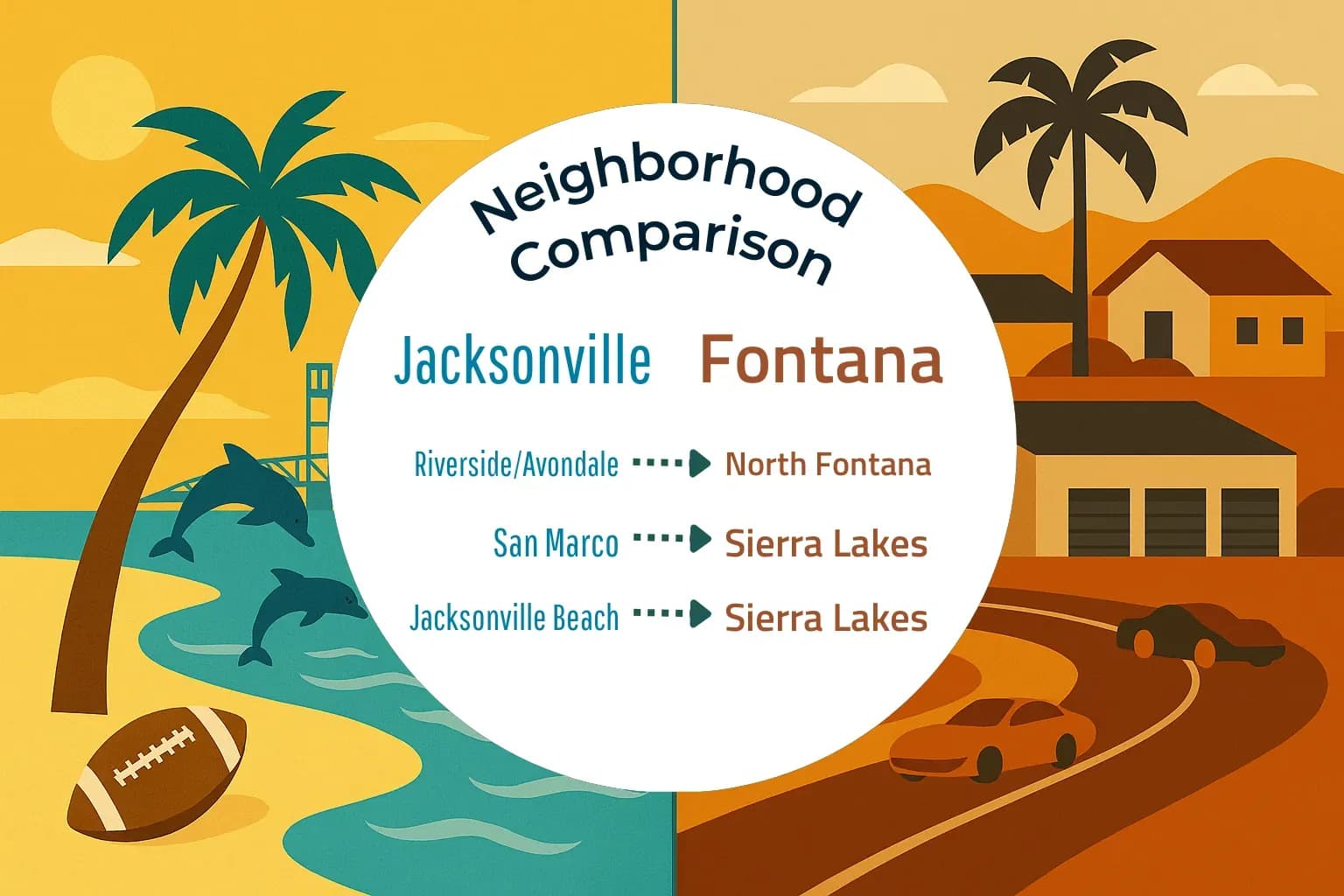 Jacksonville vs Fontana Neighborhood Comparison