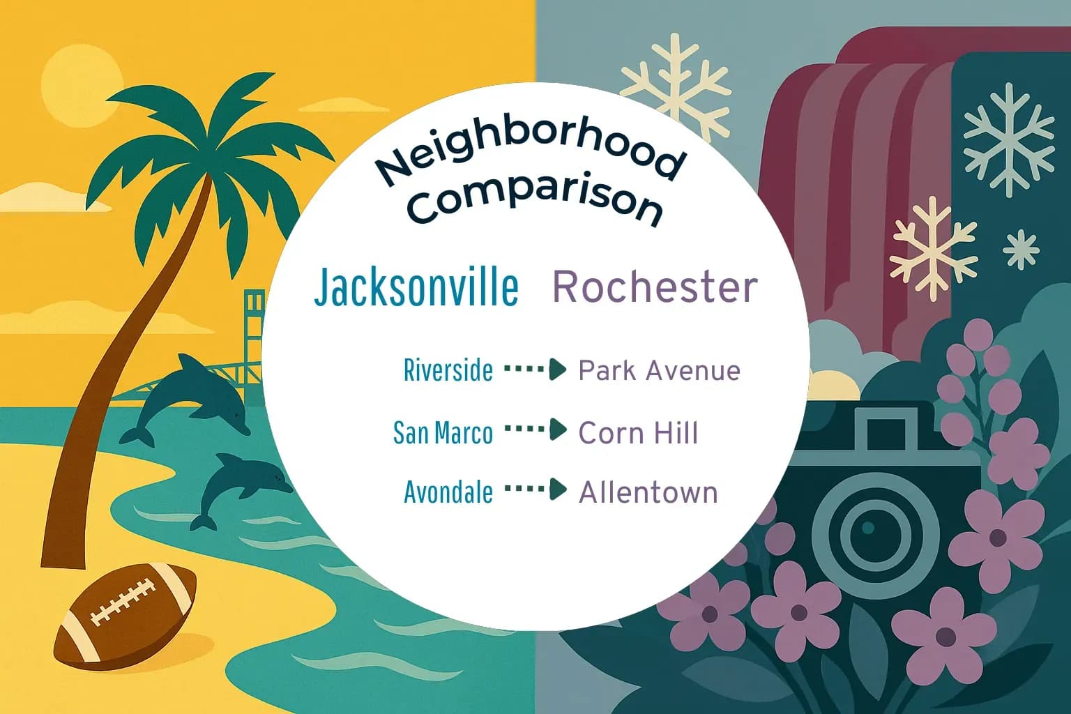 Jacksonville vs Rochester Neighborhood Comparison