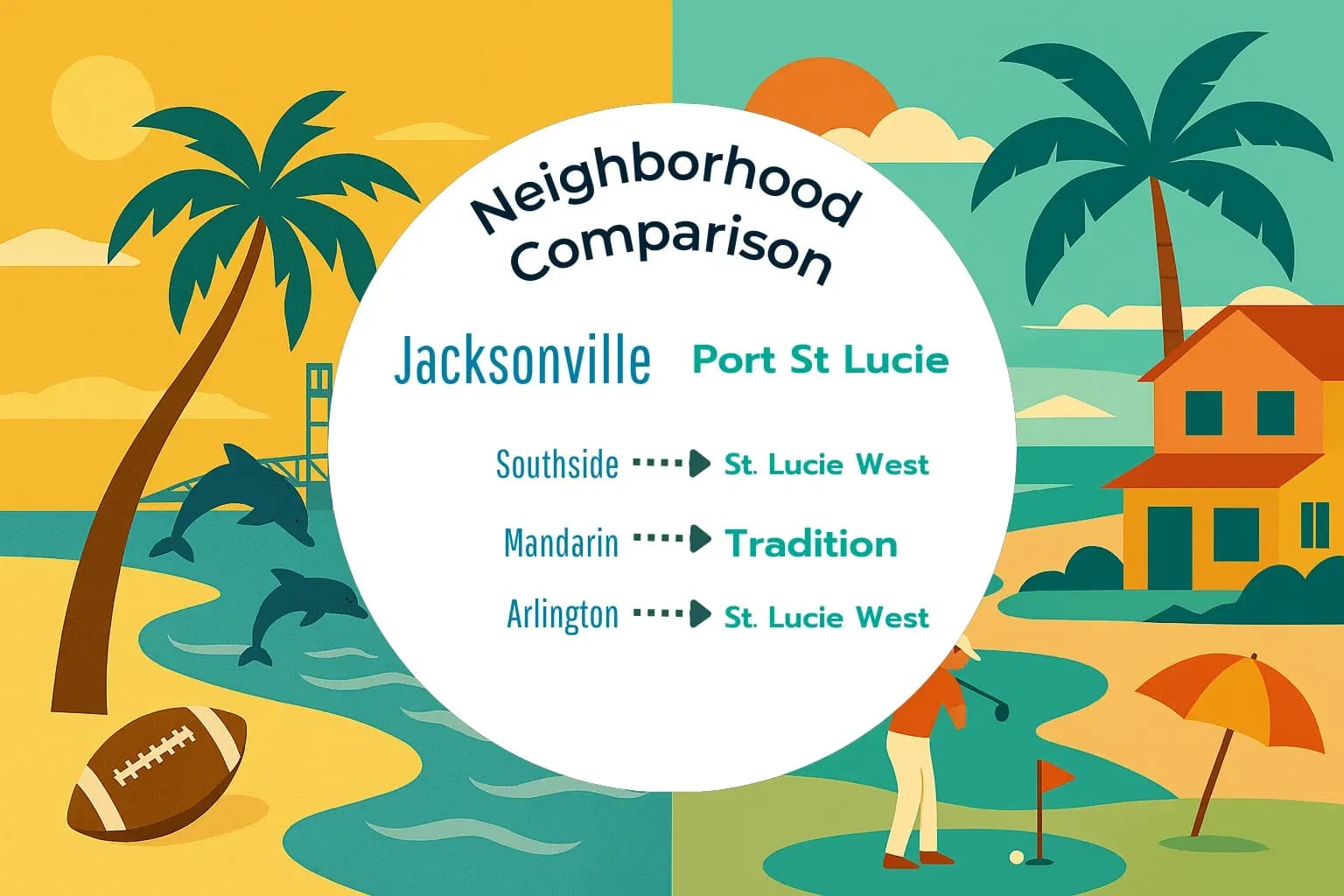 Jacksonville vs Port St. Lucie Neighborhood Comparison