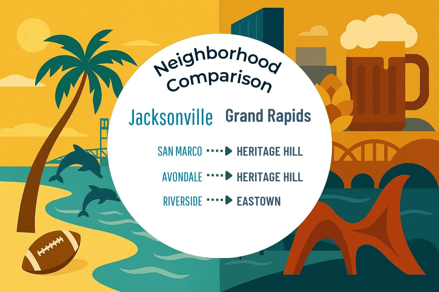 Jacksonville vs Grand Rapids Neighborhood Comparison