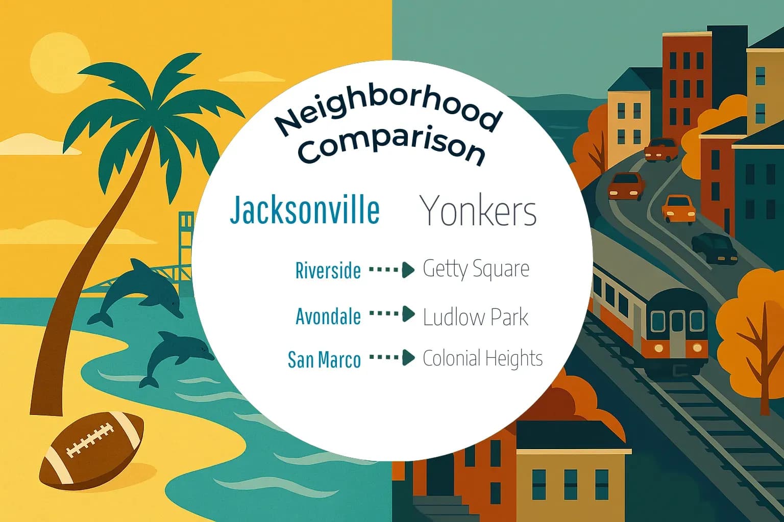 Jacksonville vs Yonkers Neighborhood Comparison