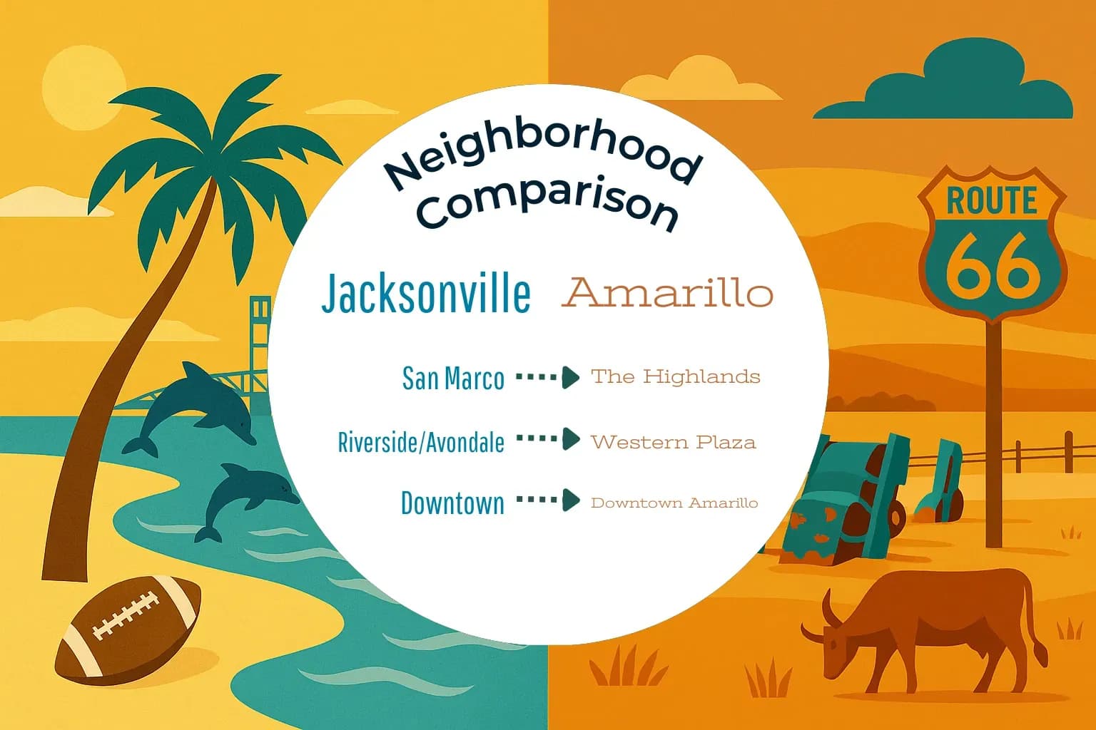 Jacksonville vs Amarillo Neighborhood Comparison