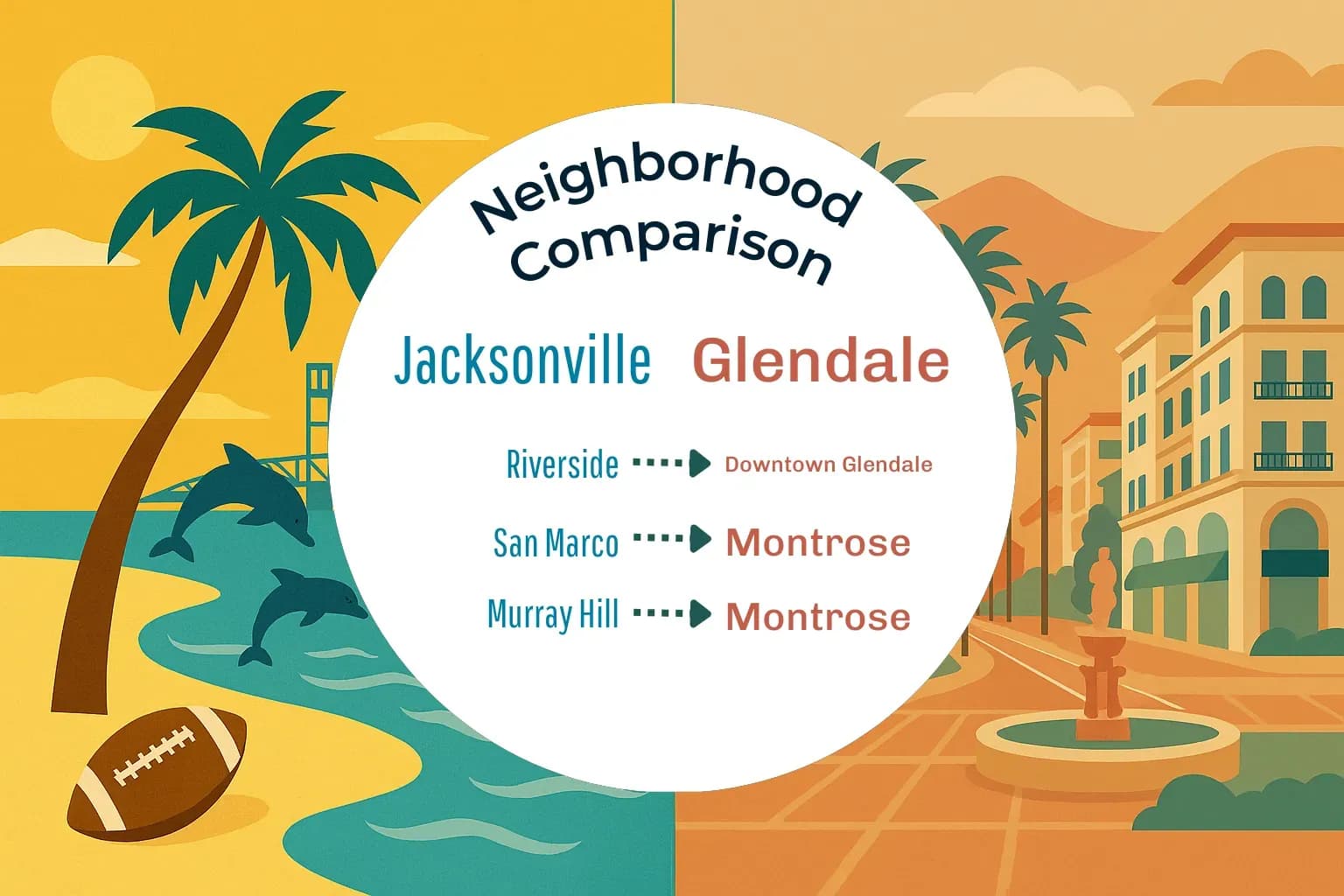 Jacksonville vs Glendale Neighborhood Comparison