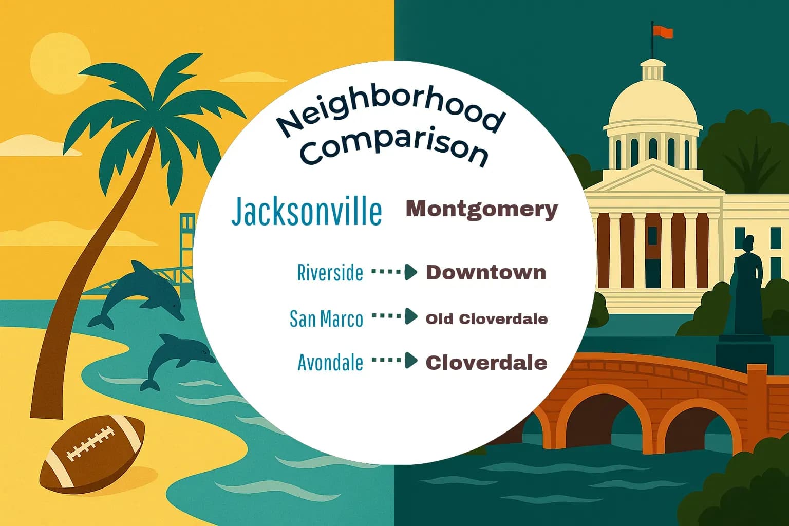 Jacksonville vs Montgomery Neighborhood Comparison