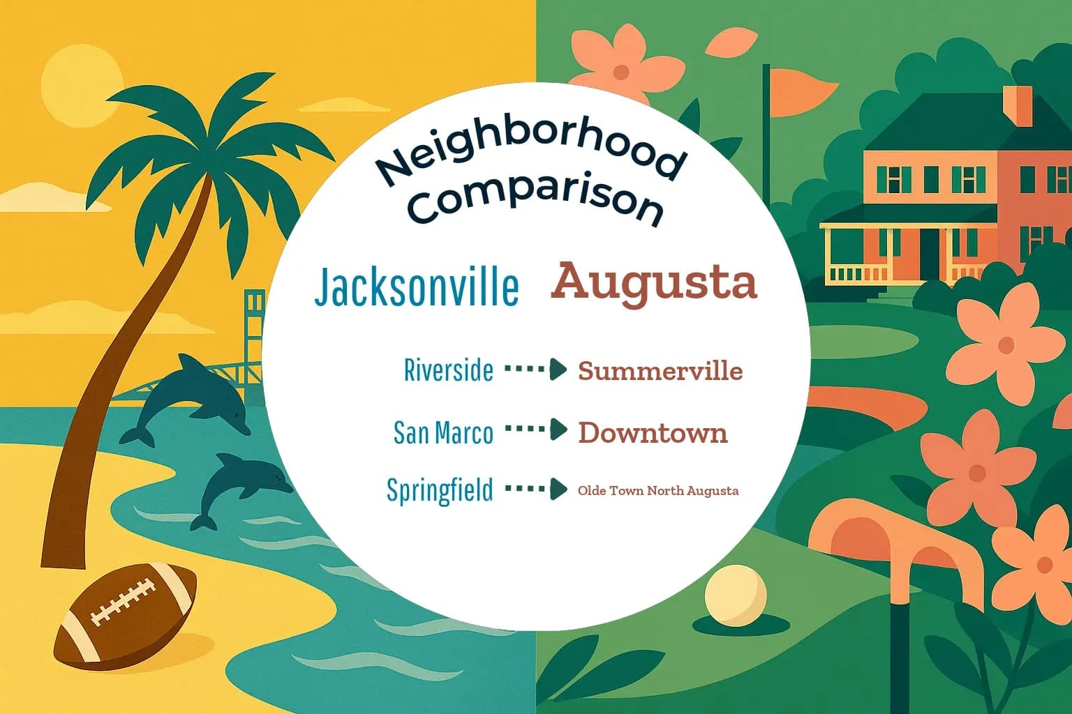 Jacksonville vs Augusta Neighborhood Comparison