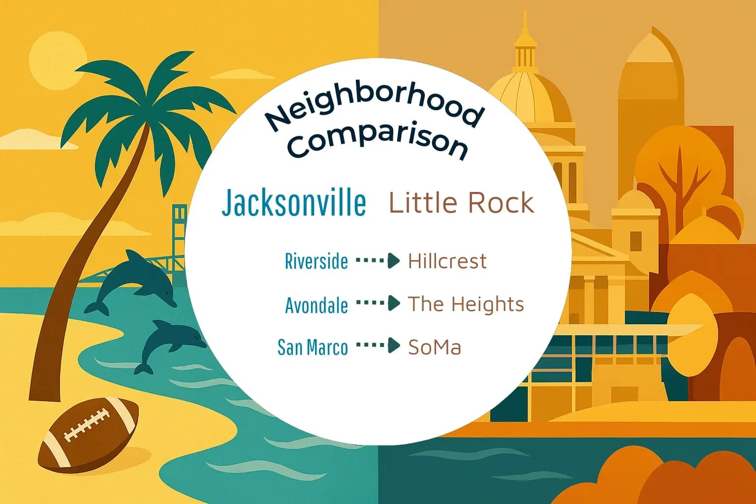 Jacksonville vs Little Rock Neighborhood Comparison