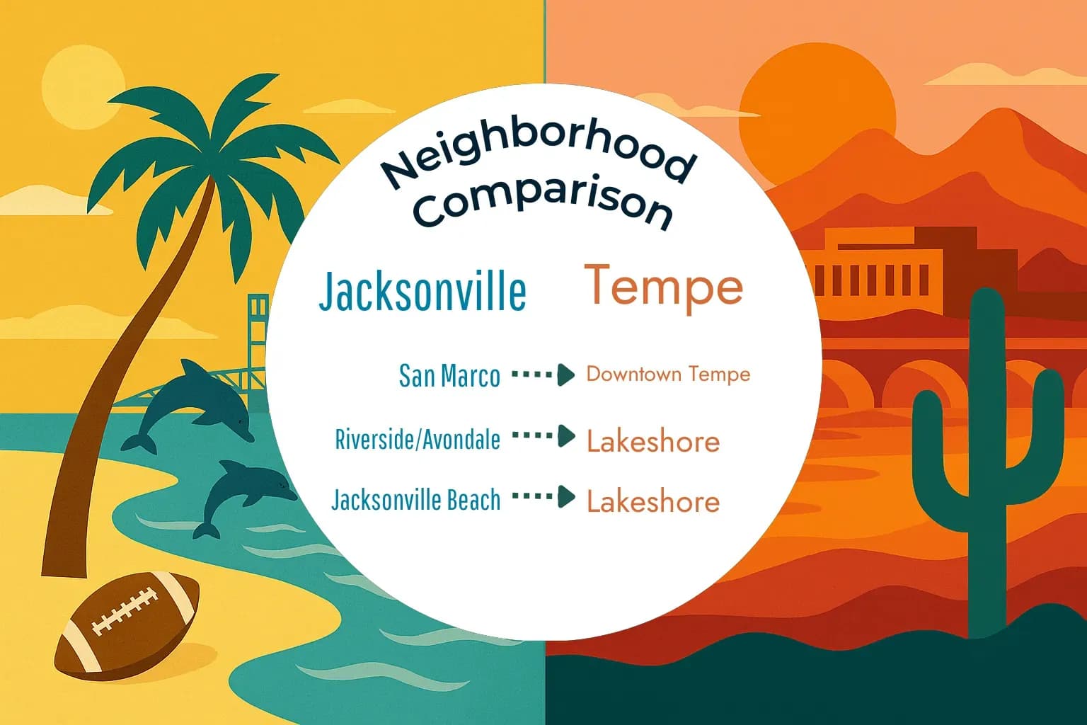 Jacksonville vs Tempe Neighborhood Comparison
