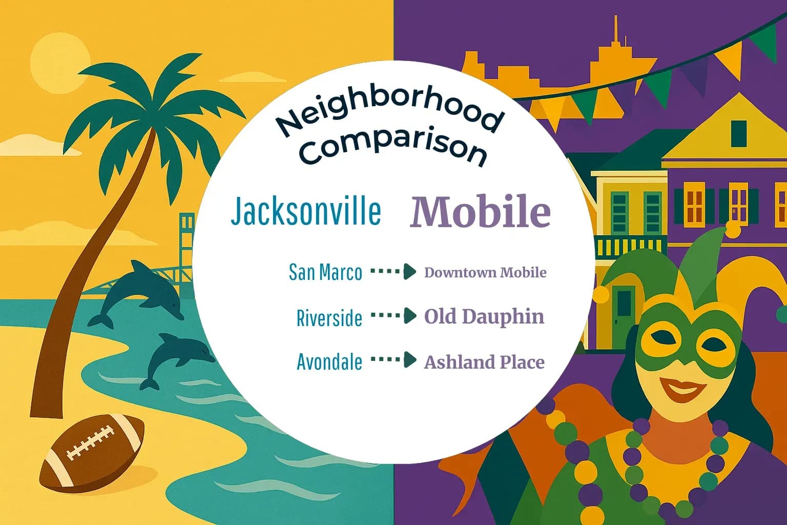 Jacksonville vs Mobile Neighborhood Comparison