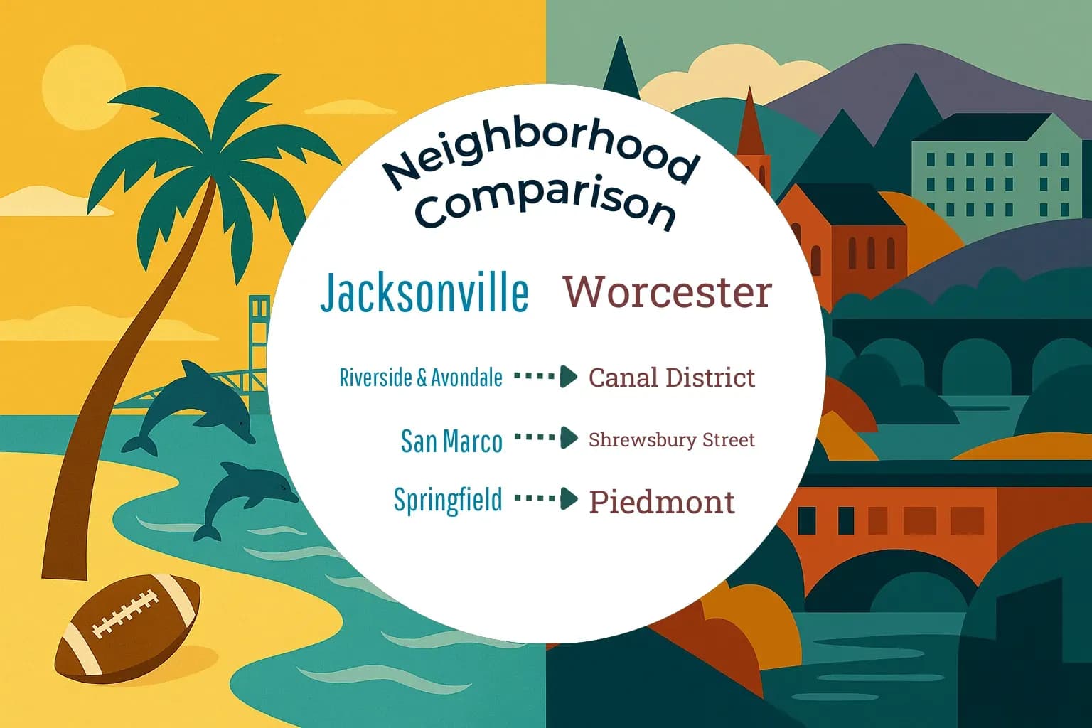 Jacksonville vs Worcester Neighborhood Comparison