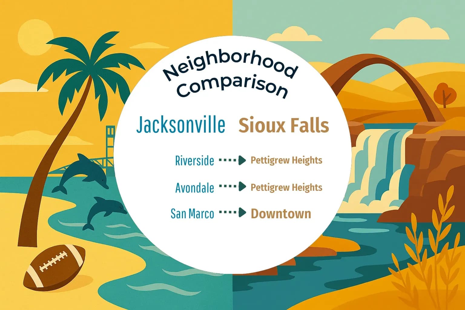 Jacksonville vs Sioux Falls Neighborhood Comparison