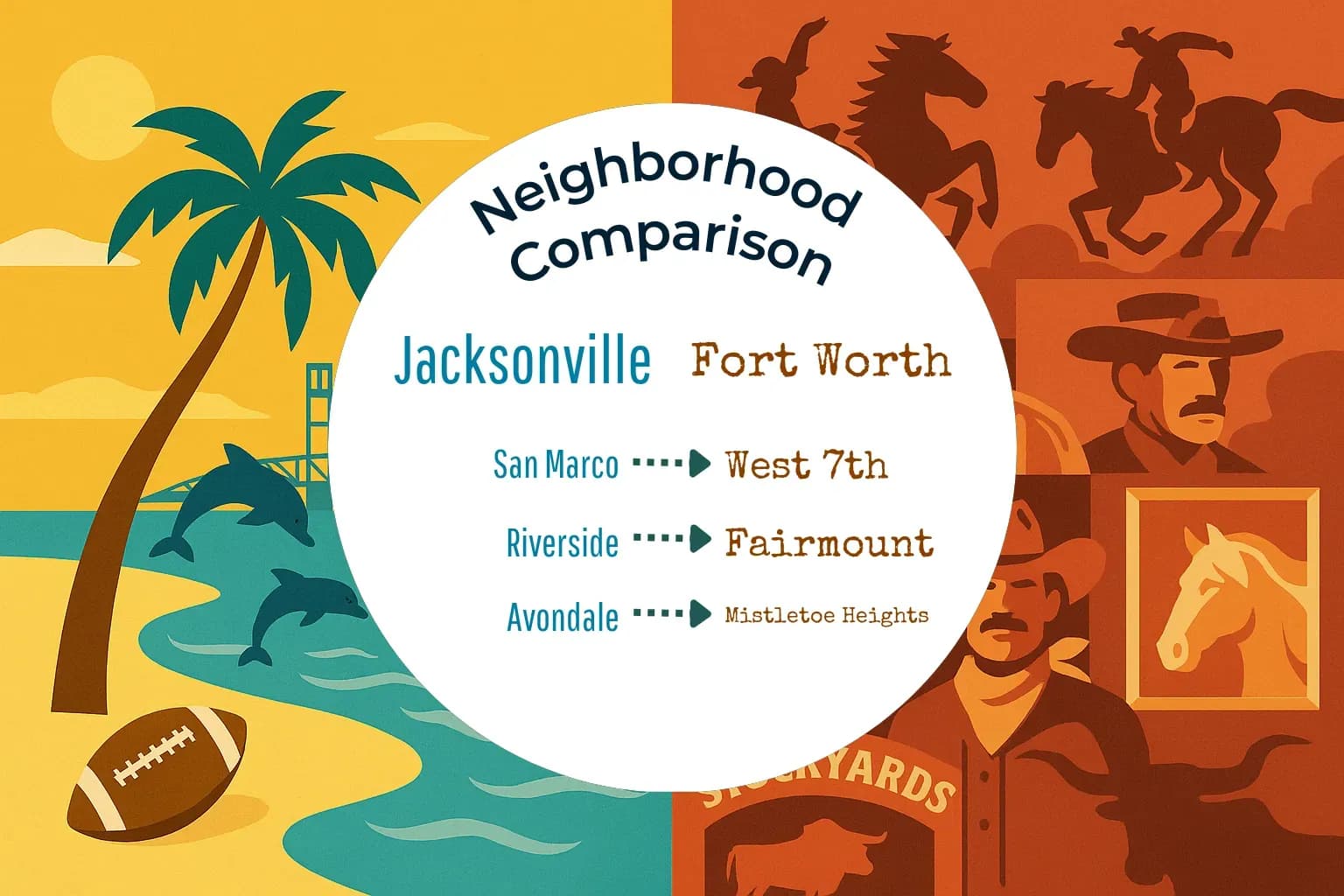 Jacksonville vs Fort Worth Neighborhood Comparison