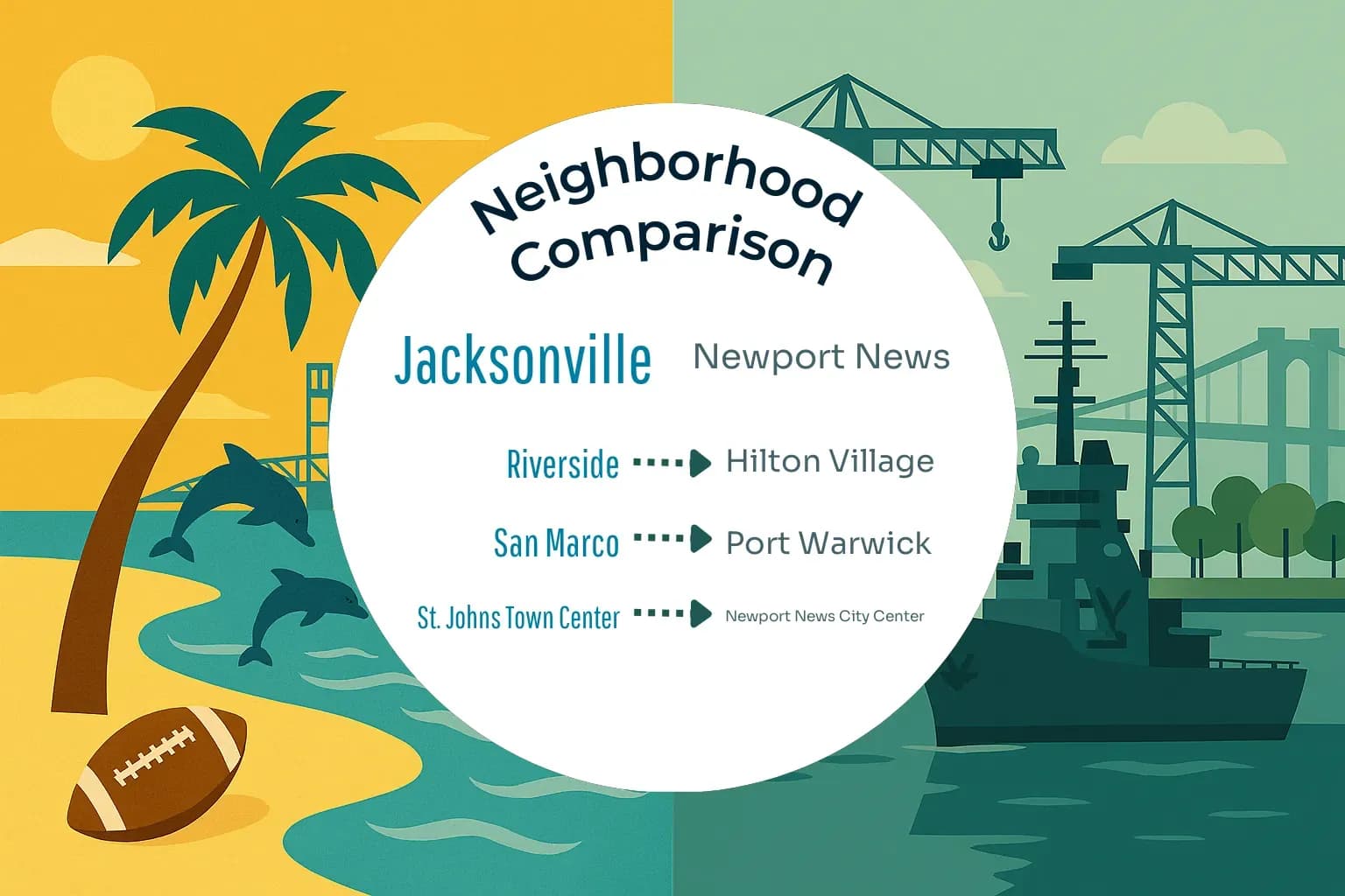 Jacksonville vs Newport News Neighborhood Comparison