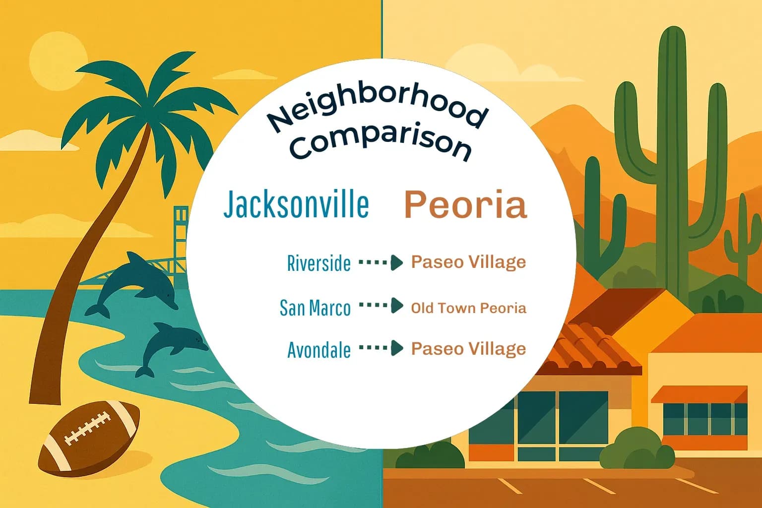 Jacksonville vs Peoria Neighborhood Comparison