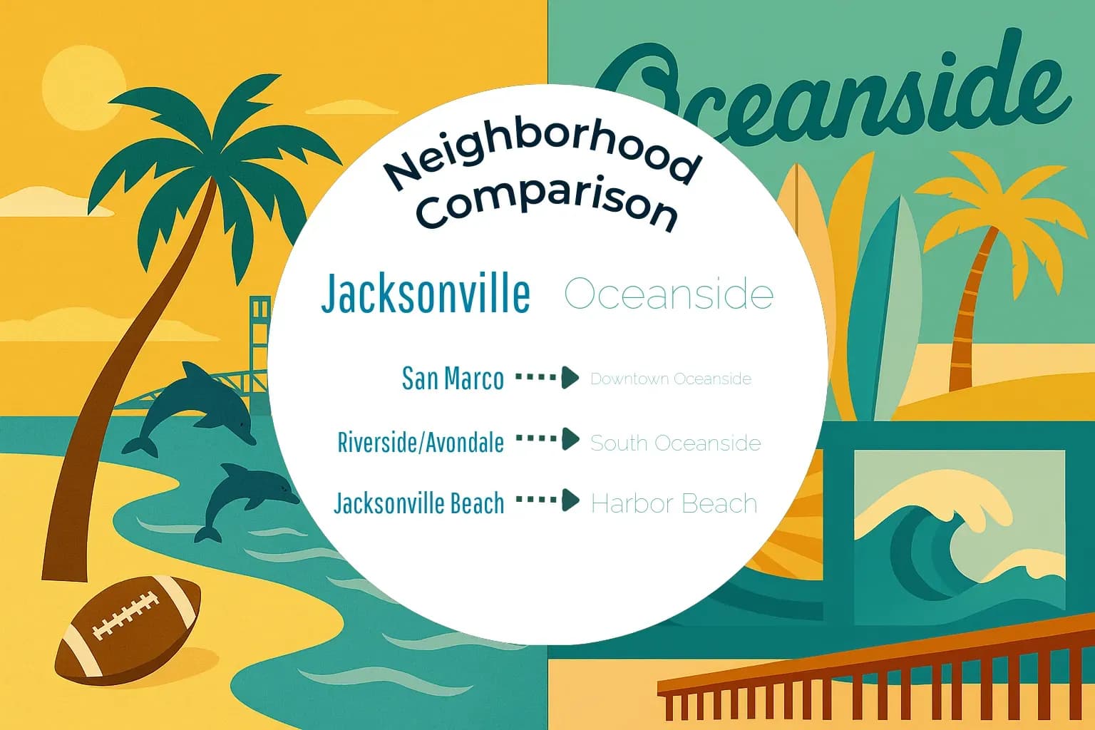 Jacksonville vs Oceanside Neighborhood Comparison