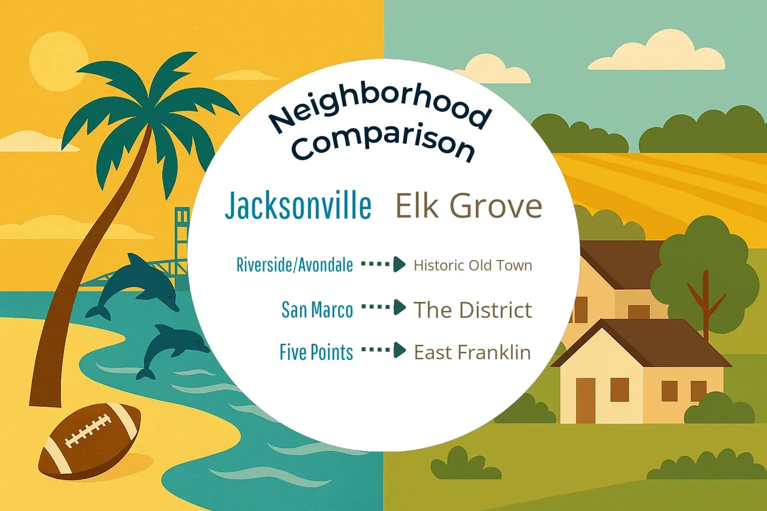 Jacksonville vs Elk Grove Neighborhood Comparison