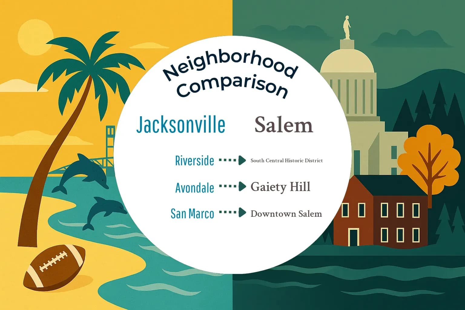 Jacksonville vs Salem Neighborhood Comparison