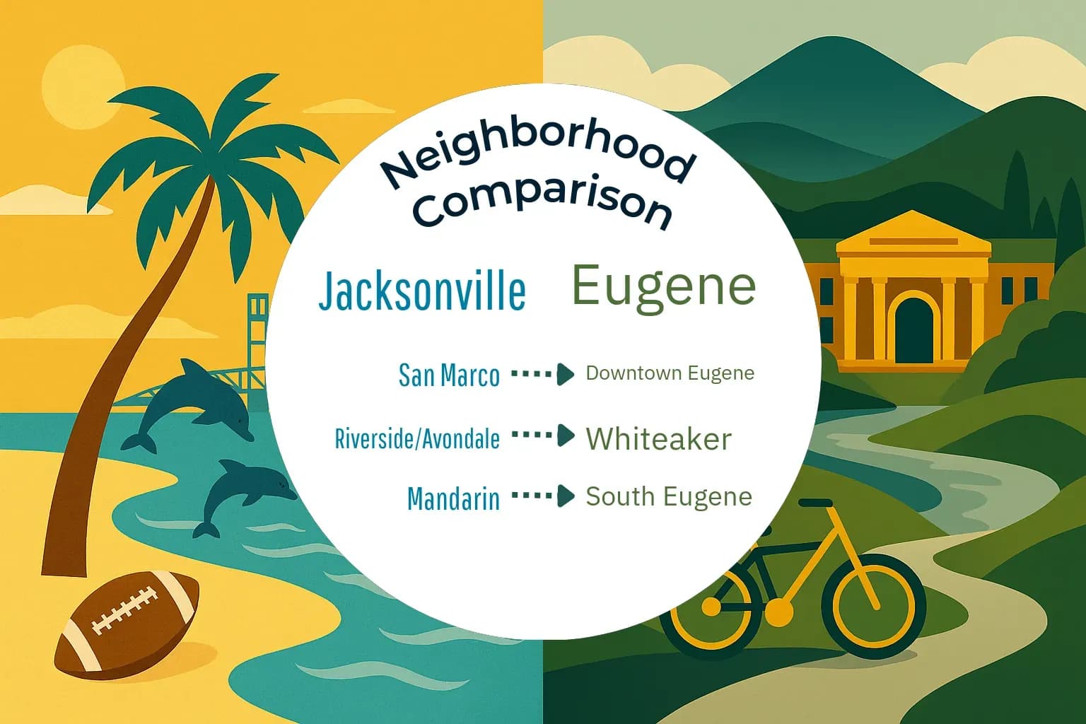 Jacksonville vs Eugene Neighborhood Comparison