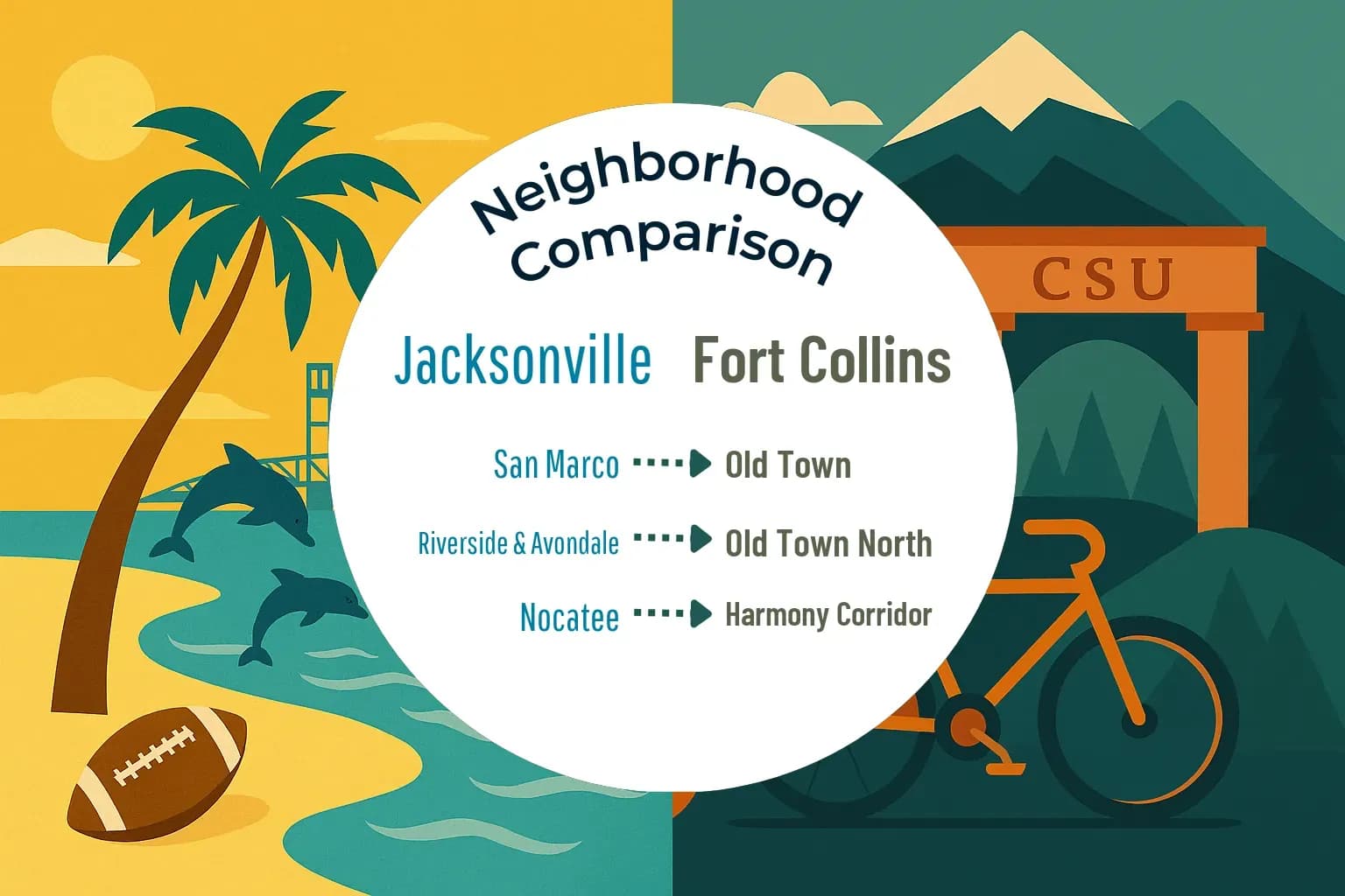Jacksonville vs Fort Collins Neighborhood Comparison