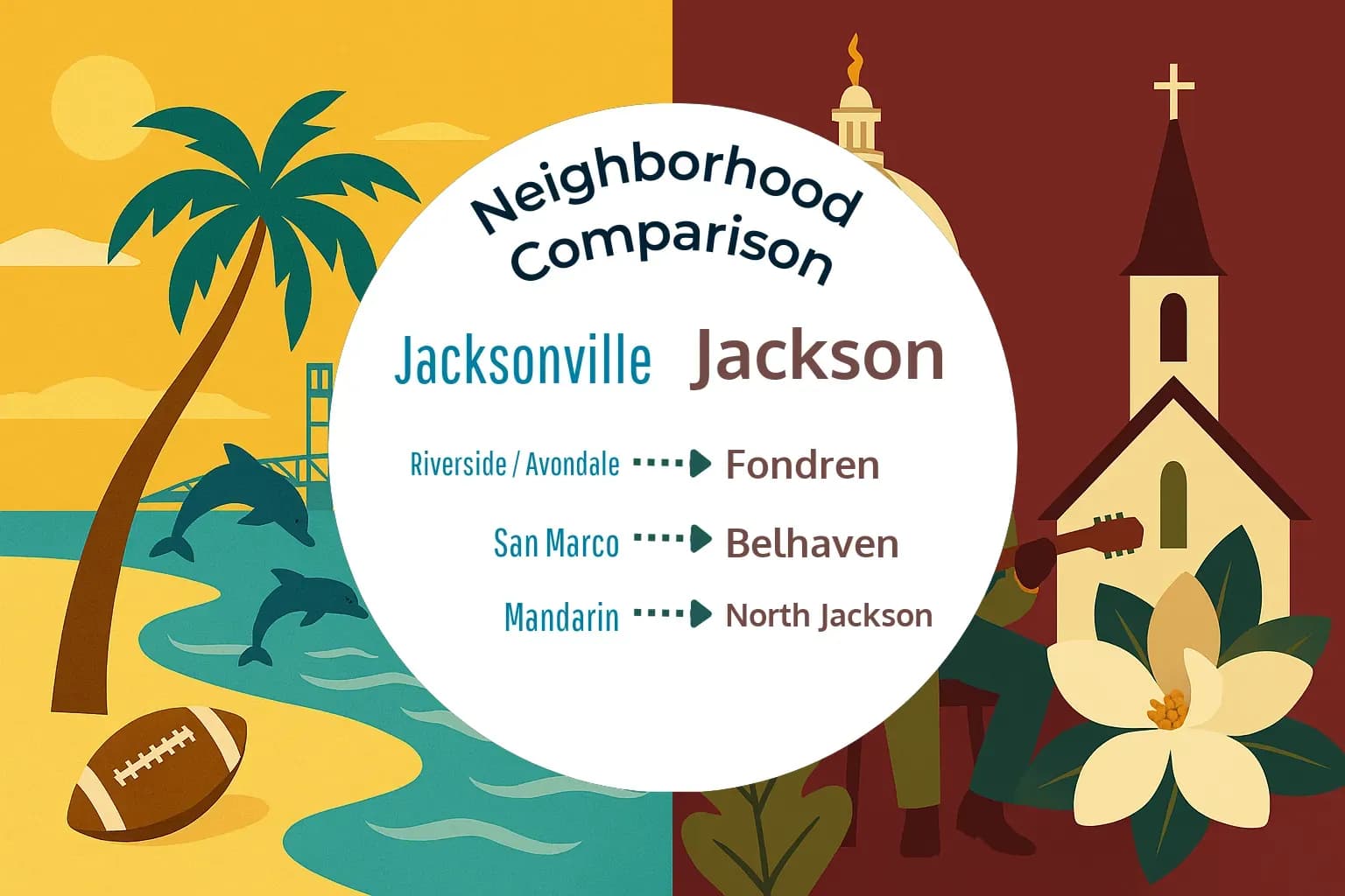 Jacksonville vs Jackson Neighborhood Comparison