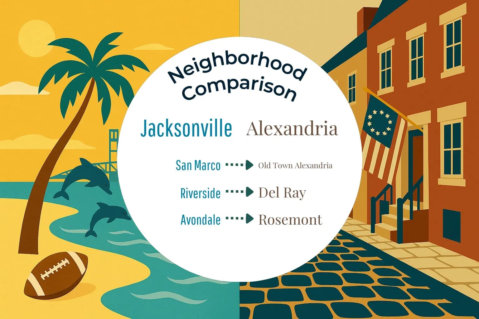 Jacksonville vs Alexandria Neighborhood Comparison