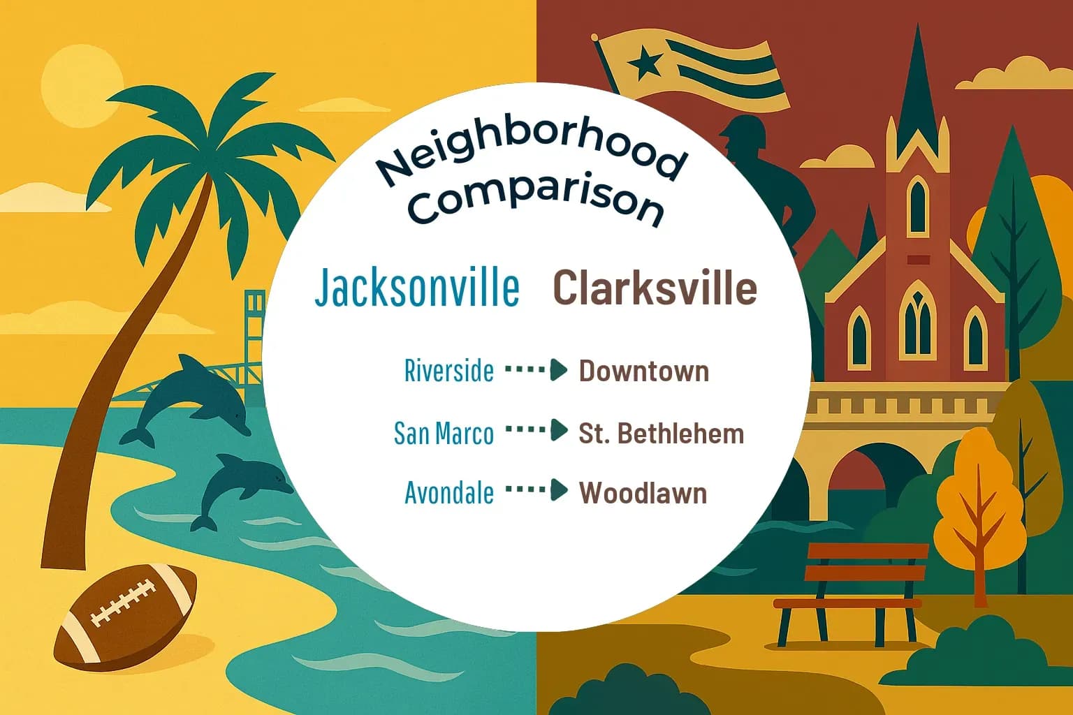 Jacksonville vs Clarksville Neighborhood Comparison