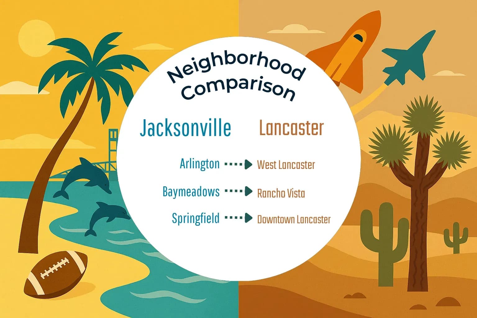 Jacksonville vs Lancaster Neighborhood Comparison