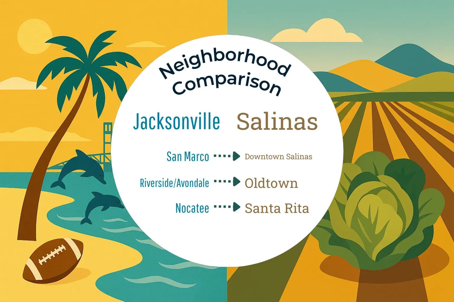 Jacksonville vs Salinas Neighborhood Comparison