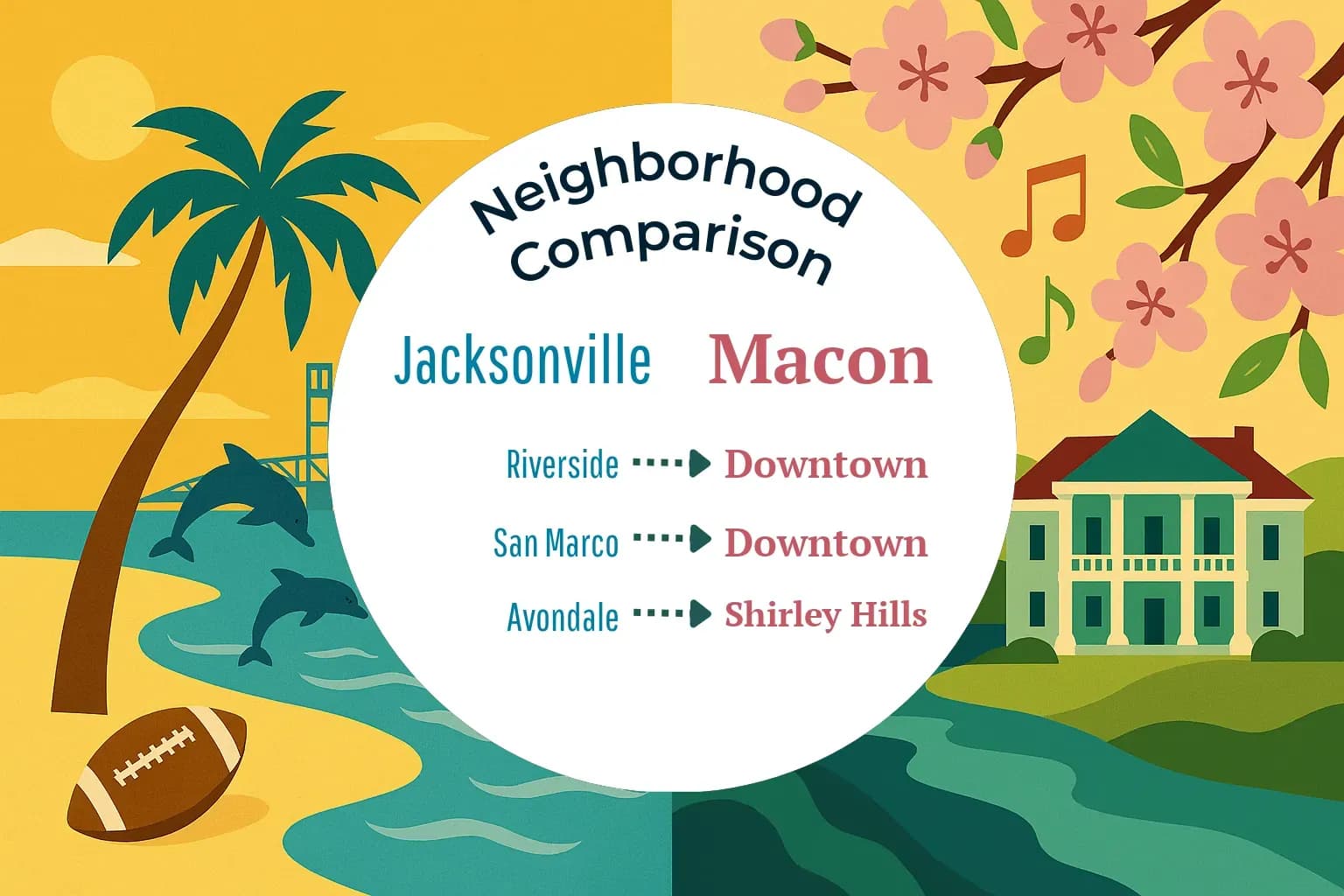 Jacksonville vs Macon Neighborhood Comparison
