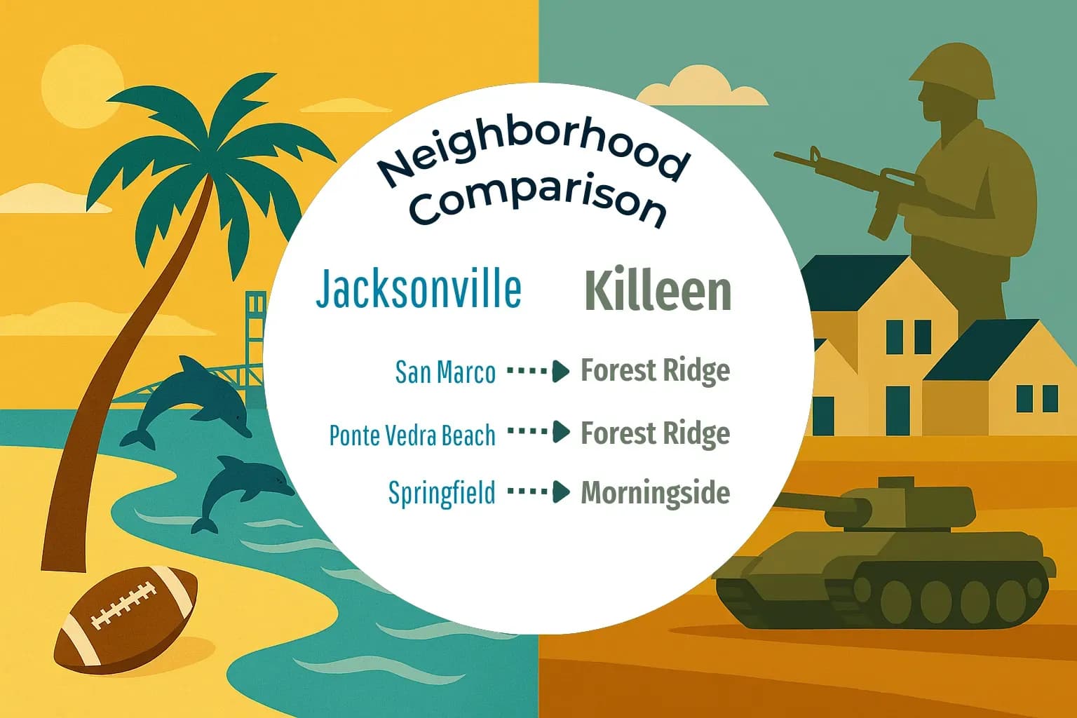 Jacksonville vs Killeen Neighborhood Comparison