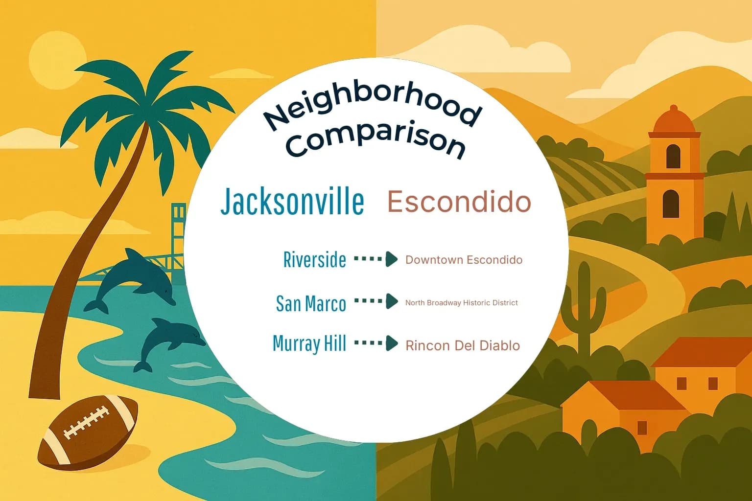 Jacksonville vs Escondido Neighborhood Comparison