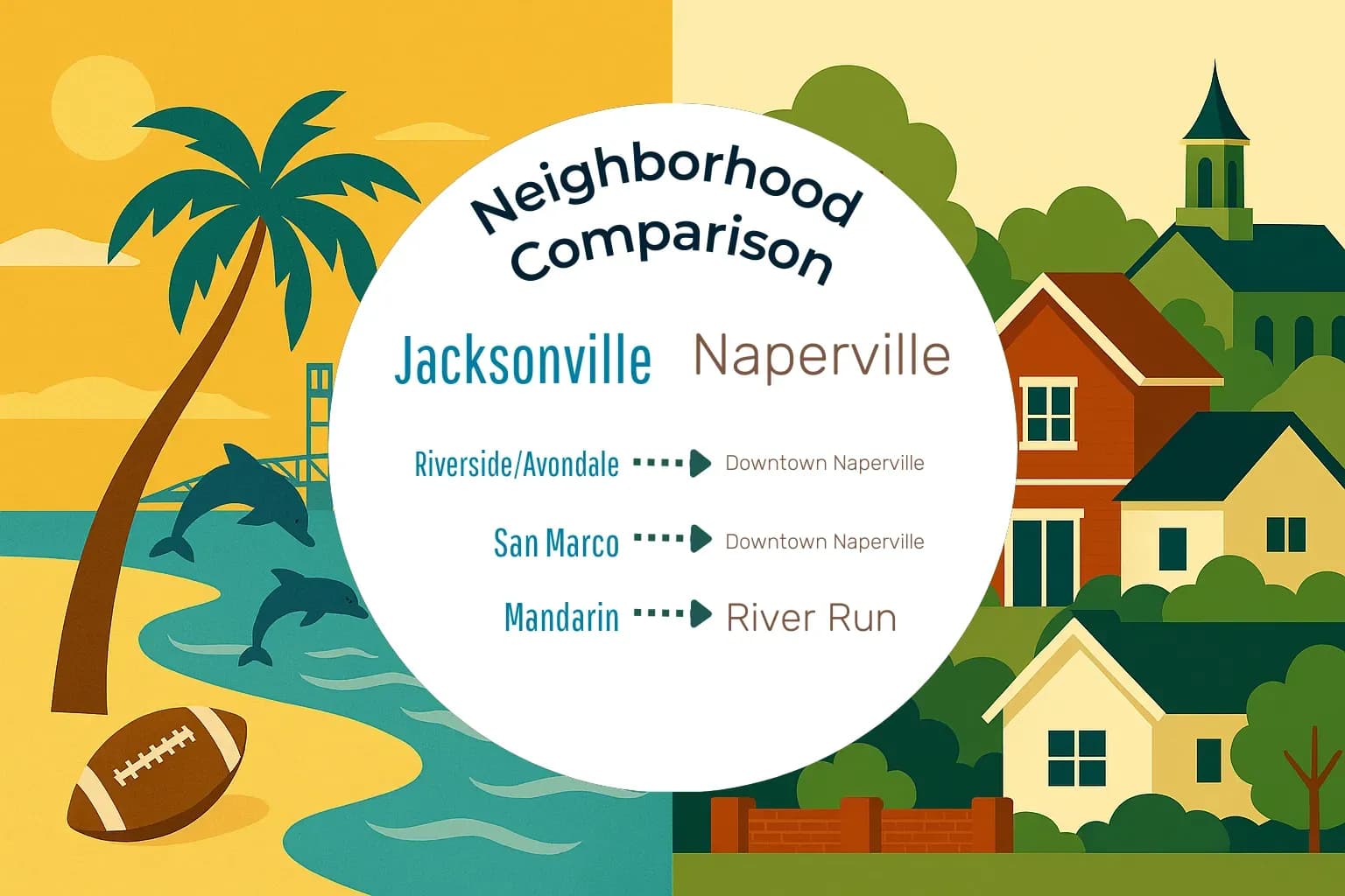 Jacksonville vs Naperville Neighborhood Comparison